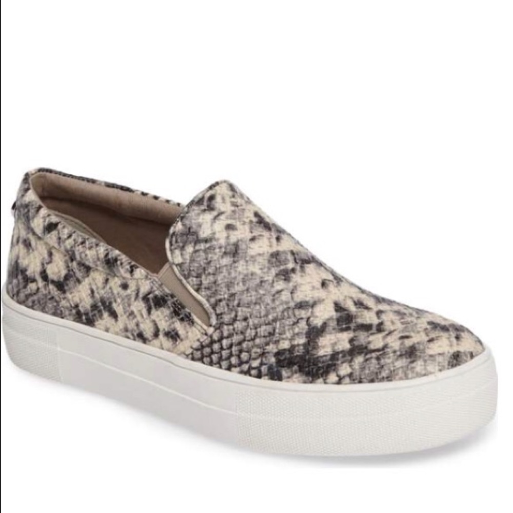 Steve Madden snakeskin slip on shoes
